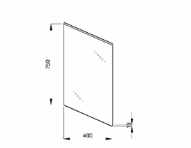 Зеркало в ванную комнату Jika Lyra Plus 40х75 см основа белая H4531810383041