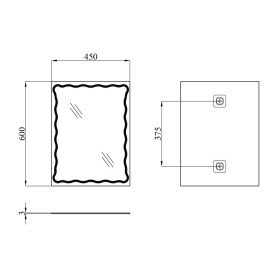 Дзеркало у ванну кімнату Kroner KRM Belantis-ACS712 45х60 см CV022932