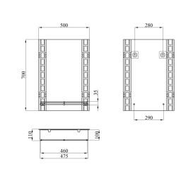 Дзеркало у ванну кімнату Kroner KRM Belantis-ACS706 50х70 см з полицею CV022930
