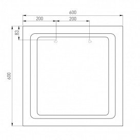 Дзеркало у ванну кімнату квадратне Volle 60х60 см з підсвічуванням 16-60-560