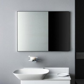 Дзеркало у ванній кімнаті Laufen Frame 25 90х70 см з алюмінієвою рамою чорний матовий H4474059004501