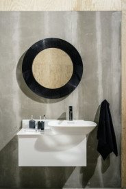 Зеркало в ванную комнату Laufen Kartell All saints Ø78 см пластик черный H3863310910001