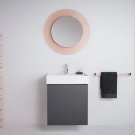 Зеркало в ванную комнату Laufen Kartell All saints Ø78 см с LED подсветкой пластик розовый H3863330930001