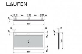 Зеркало в ванную комнату Laufen Leelo 130 см с LED-подсветкой 1 сенсорным выключателем и функцией памяти H4476829501441