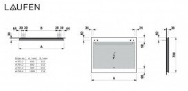 Дзеркало у ванній кімнаті Laufen Leelo 60 см з LED-підсвічуванням 1 сенсорним вимикачем та функцією пам'яті H4476329501441