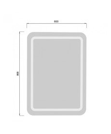 Зеркало в ванную комнату Мойдодыр Tina 60x80 см с LED подсветкой 00-0009227