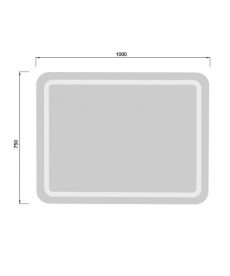 Зеркало в ванную комнату Мойдодыр Tina 75x100 см с LED-подсветкой 00-0009229