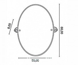 Зеркало в ванную комнату настенное All.Pe Harmony хром CR HA021