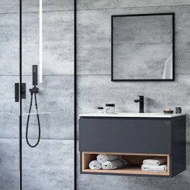 Зеркало в ванную комнату Radaway Modern 60x60 см графит D1202-6060