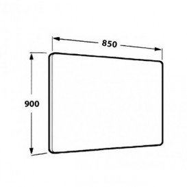 Дзеркало у ванну кімнату Roca Dama-N квадратне 85x90 ​​см A812291000