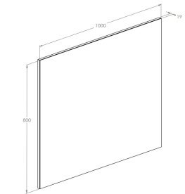 Зеркало в ванную комнату Roca Sote 100x80 см A812445000