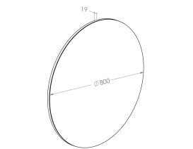 Зеркало в ванную комнату Roca Sote Ø80 см A812448000