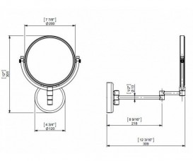Зеркало в ванную комнату Sonia Contract-Hospitality косметическое увеличительное 164547