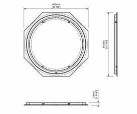 Зеркало в ванную комнату Sonia Epoque Century 81 см со светодиодной подсветкой 190195