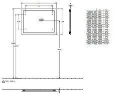 Дзеркало у ванній кімнаті Villeroy & Boch Finion 60х75 см з підсвічуванням F6006000