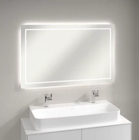 Зеркало в ванную комнату Villeroy & Boch Finion 120х75 см с подсветкой и настенным освещением G6001200