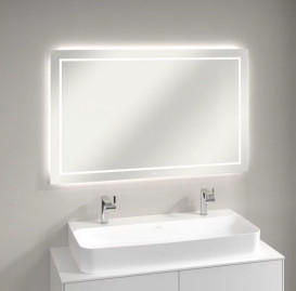 Дзеркало у ванній кімнаті Villeroy & Boch Finion 120х75 см з підсвічуванням обігрівом та аудіосистемою G6101200