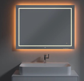 Дзеркало у ванній кімнаті Villeroy & Boch Finion 100х75 см з підсвічуванням обігрівом та аудіосистемою G6101000