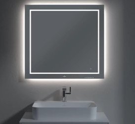 Зеркало в ванную комнату Villeroy & Boch Finion 80х75 см с подсветкой обогревом и аудиосистемой G6108000