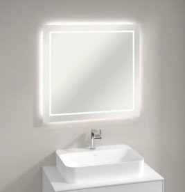 Зеркало в ванную комнату Villeroy & Boch Finion 80х75 см с подсветкой обогревом и аудиосистемой G6108000