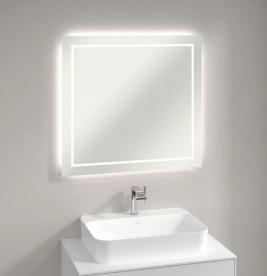 Зеркало в ванную комнату Villeroy & Boch Finion 80х75 см с подсветкой обогревом и аудиосистемой G6108000