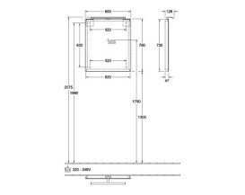 Зеркало в ванную комнату Villeroy & Boch More To See 70х75 см с подсветкой A4047000