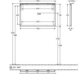 Дзеркало у ванній кімнаті Villeroy & Boch More To See 120х75 см з підсвічуванням A4041200