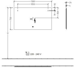 Зеркало в ванную комнату Villeroy & Boch More to See Lite 130х75 см с подсветкой A4591300