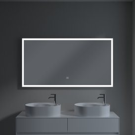 Дзеркало у ванну кімнату Villeroy & Boch Subway 3.0 140х75 см з підсвічуванням алюміній біколор A46314BC