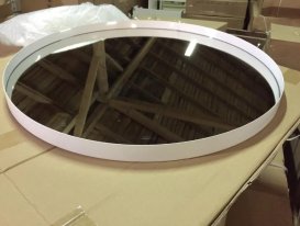 Зеркало в ванную комнату Vivia White 70х70 см алюминий белый А0047430