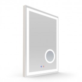 Зеркало в ванную комнату Volle 60х80 см подсветка/диммер/подогрев/линза 5X 16-13-600M