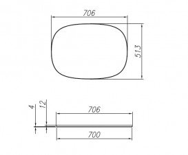 Зеркало в ванную комнату Kolpa San Milo 706х513 мм белый 591620