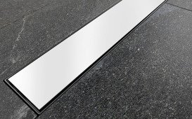 Жолоб водостічний Besco Virgo 70 см скло білий OL-70-VW