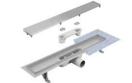 Желоб водосточный Besco Virgo Basic 70 см под плитку нержавеющая сталь OL-70-VB