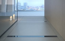 Желоб водосточный Besco Virgo Duo 90 см стекло черный OL-90-VBL