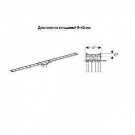 Накладная панель для водосточного желоба Geberit CleanLine20 черная/матовая нержавеющая сталь 154.453.00.1