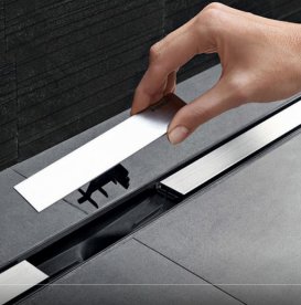 Накладная панель для водосточного желоба Geberit CleanLine60 тёмный металл/матовый металл 154.457.00.1