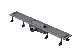 Желоб водосточный Koller Pool Aqua 70 см с решеткой Line ABS-пластик/нержавеющая сталь черный AQLMB0700