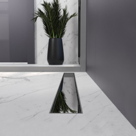 Жолоб водостічний Koller Pool Aqua 80 см з решіткою Grace ABS-пластик/нержавіюча сталь AQG0800