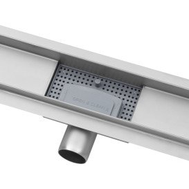 Жолоб водостічний Kroner KRP Eifel-L80Linien з решіткою 800 мм нержавіюча сталь CV034170