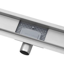 Жолоб водостічний Kroner KRP Eifel-M70Muster з решіткою 700 мм нержавіюча сталь CV034166