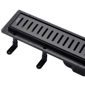 Желоб водосточный Kroner KRP Harz SCH60Schwarz с решеткой 600 мм нержавеющая сталь черный CV029588