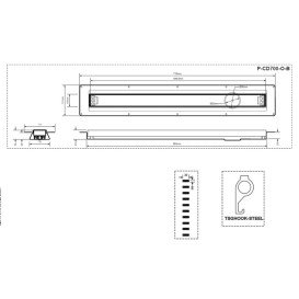 Желоб водосточный McAlpine Omega Slim 700 мм матовая сталь MPCD700-O-B-NT-KPL