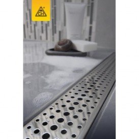 Жолоб водостічний МСН 350 мм з горизонтальним фланцем і матовою гратами Бейзік CH 350 BN 1