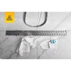 Жолоб водостічний МСН 350 мм з вертикальним фланцем і матовою гратами Медіум CH 350 MN 3