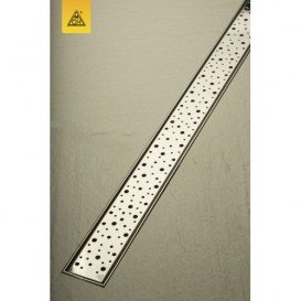 Жолоб водостічний МСН 850 мм з горизонтальним фланцем і матовою гратами Краплі CH 850 DN 1