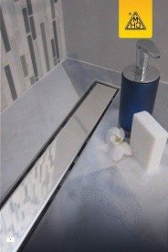 Жолоб водостічний МСН 850 мм з горизонтальним фланцем і матовою гратами Класик CH 850 / S40 KN 1