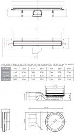 Желоб водосточный Pestan Confluo Primo Line 550 мм хром матовый 13702502