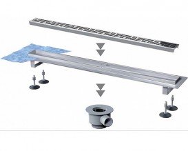 Жолоб водостічний TECE TECEdrainline прямий з гідроізоляцією Seal System 700 мм нержавіюча сталь 600700