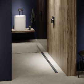 Желоб водосточный TECE TECEdrainprofile 1000 мм с цветным PVD покрытием сатин черный хром 671011